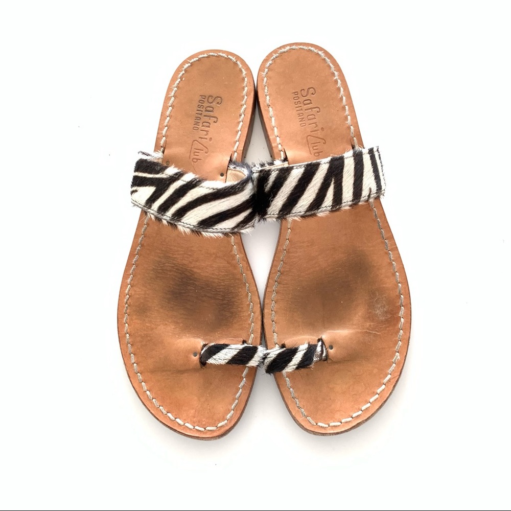 SAFARI CLUB POSITANO SANDALS ANIMAL HAIRY IMITATION SIZE 11